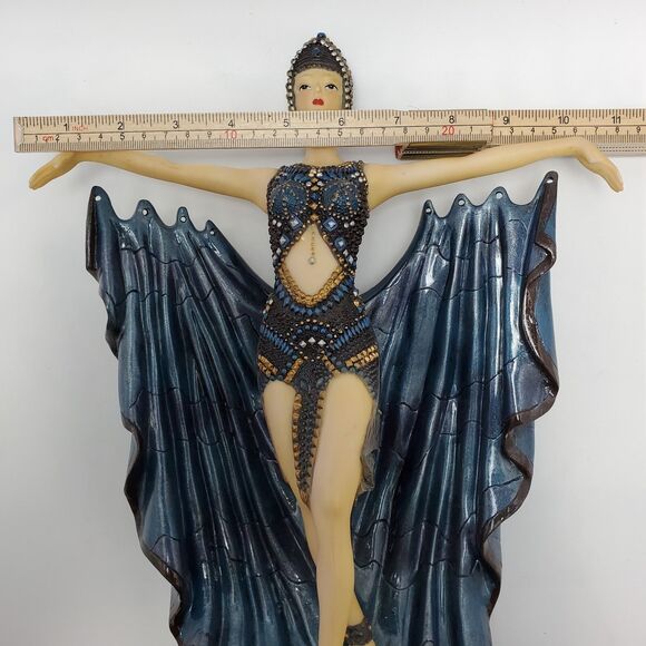 Seven Veils Dancer Alabastrite Statue Objet 'd Elegance Collection 14x11 Inches - Picture 5 of 12